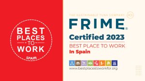 Certificación de FRIME  por Best Places to Work