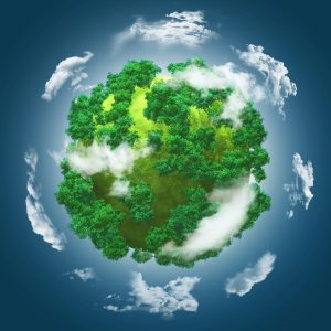 Economía Circular: Del PET al RPET - a green planet with clouds